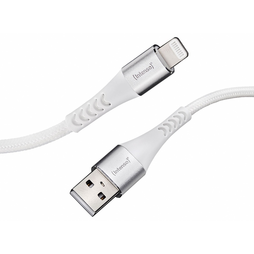 Intenso USB Cable A315L Nylon 1,5m white USB-A / Lightning 12W
