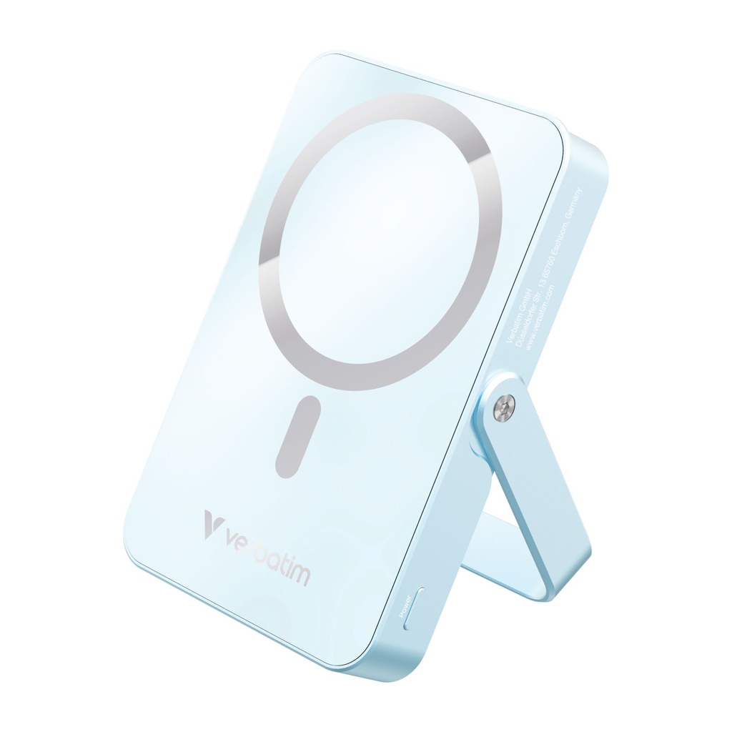 Verbatim Power Bank mit Standfuß mag.wireless 10000mA blau  32266