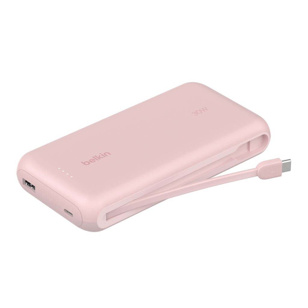 Belkin Powerbank 20.000mAh pink 30W integr.USB-C Cab. BPB024hqPK