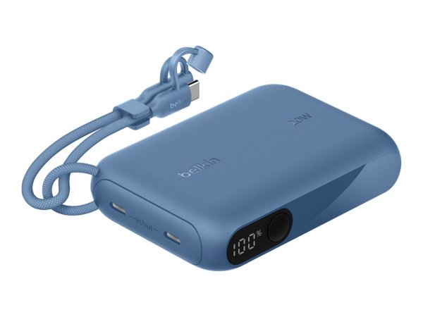 Belkin Powerbank mit Display 20W 10.000mAh USB-C blau BPB027hqBL