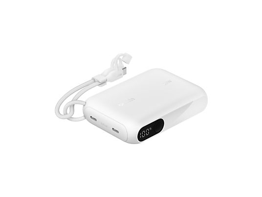 Belkin Powerbank mit Display 20W 10.000mAh USB-C weiß  BPB027hqWH