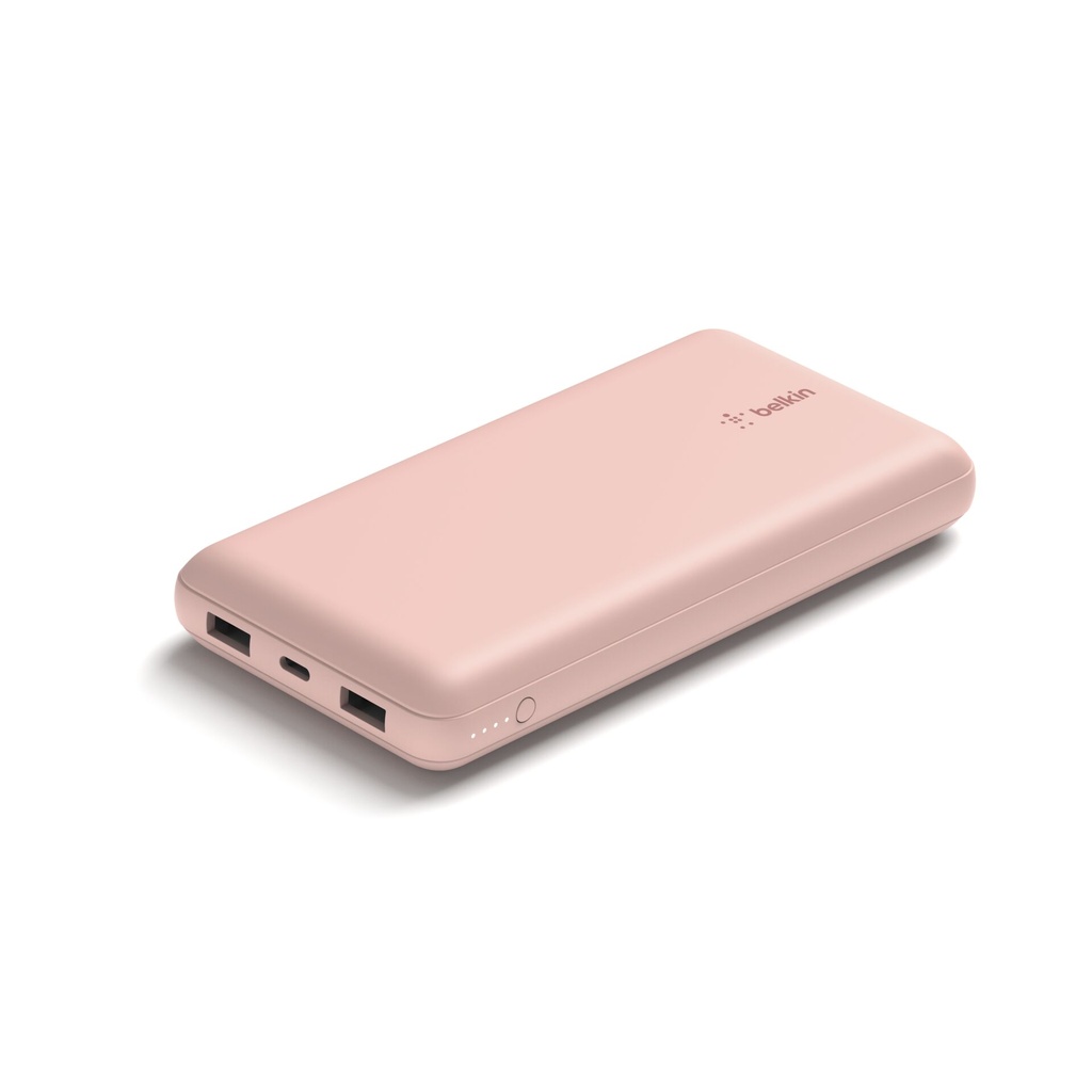 Belkin Powerbank 20.000mAh pink 15W+USB-A/C Kab. 15cm BPB012btRG
