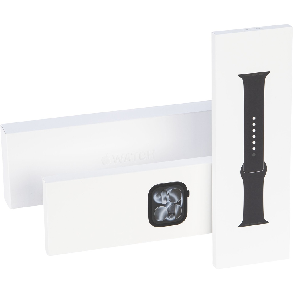 Apple Watch 11 42mm GPS Alu S/M Sport Band jet black/black