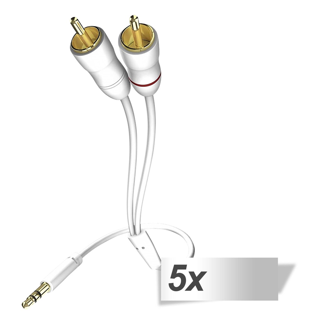 5x in-akustik Star Audio Cable 3,5 mm Jack Plug Cinch 3,0 m