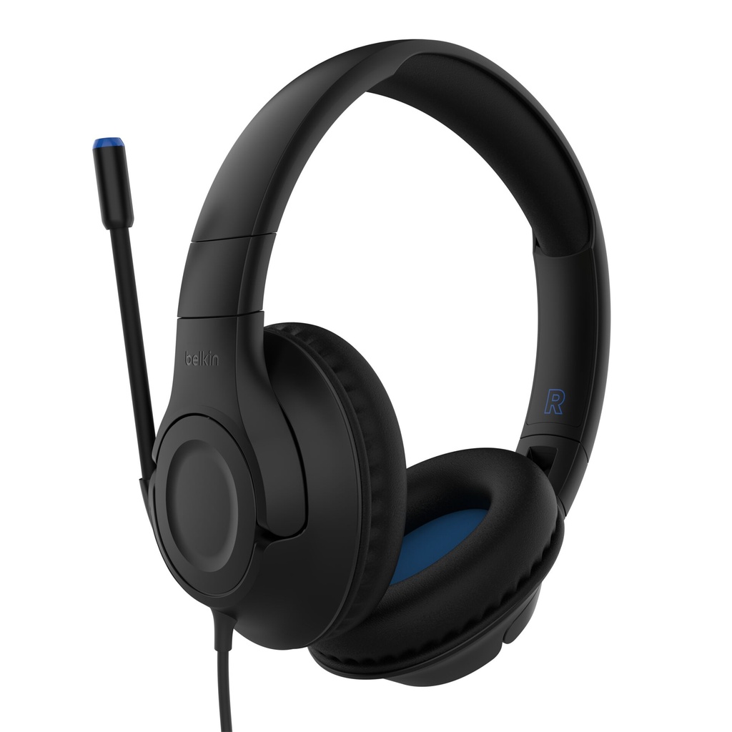 Belkin Gaming On-Ear Headphones for Kids with Cable ENA011hqBK