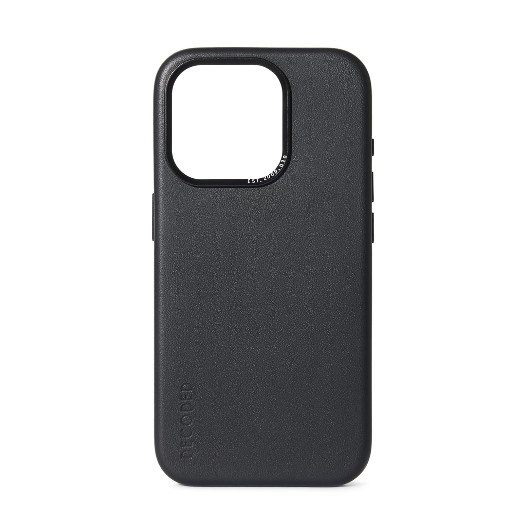 Decoded Leather Backcover for iPhone 15 Pro Max Black