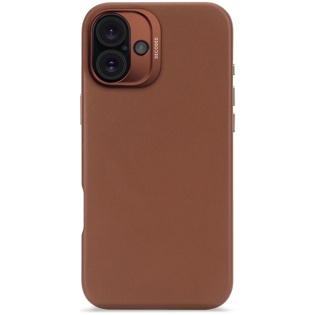 Decoded Leather Backcover iPhone 16 Plus Tan