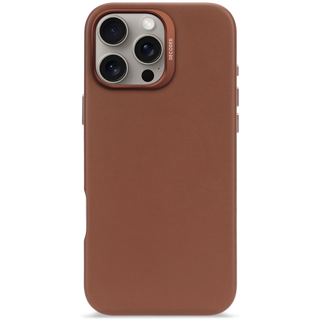 Decoded Leather Backcover iPhone 16 Pro Max Tan