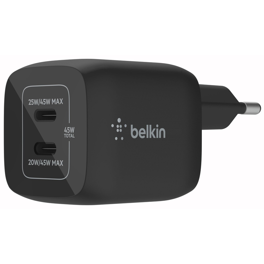 Belkin BOOST Charge 45W USB-C W GaN PD 3.0 PPS black WCH011vfBK