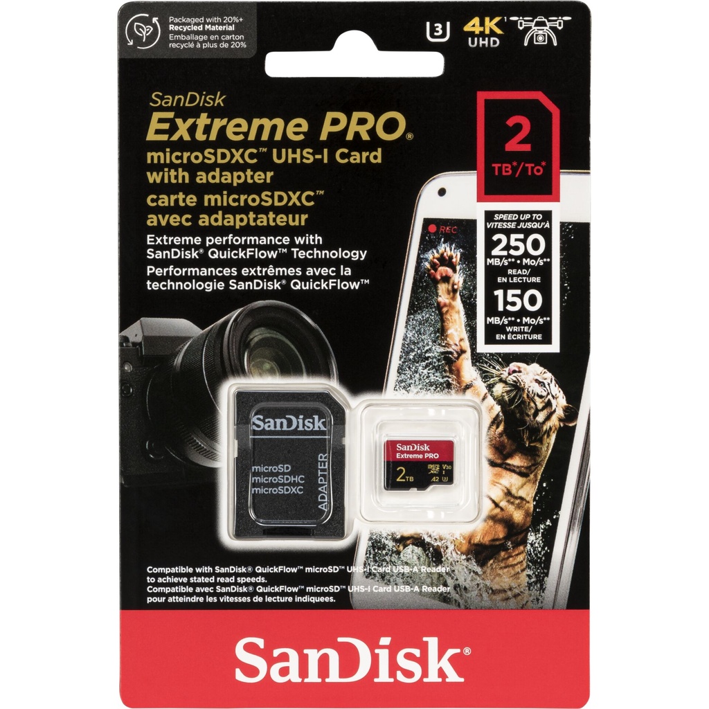 SanDisk microSDXC            2TB Extreme Pro A2 C10 V30 UHS-I U3