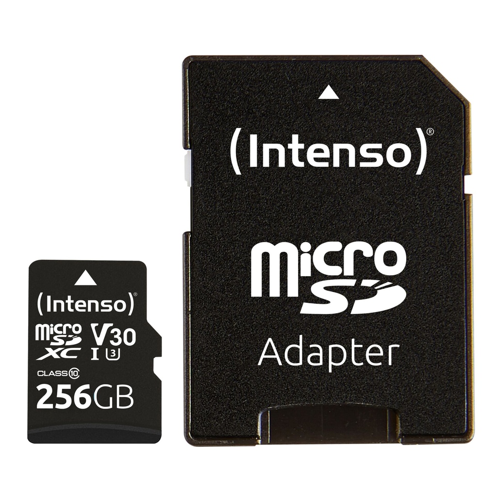 Intenso microSDXC          256GB C10 UHS-I Professional + Adapter