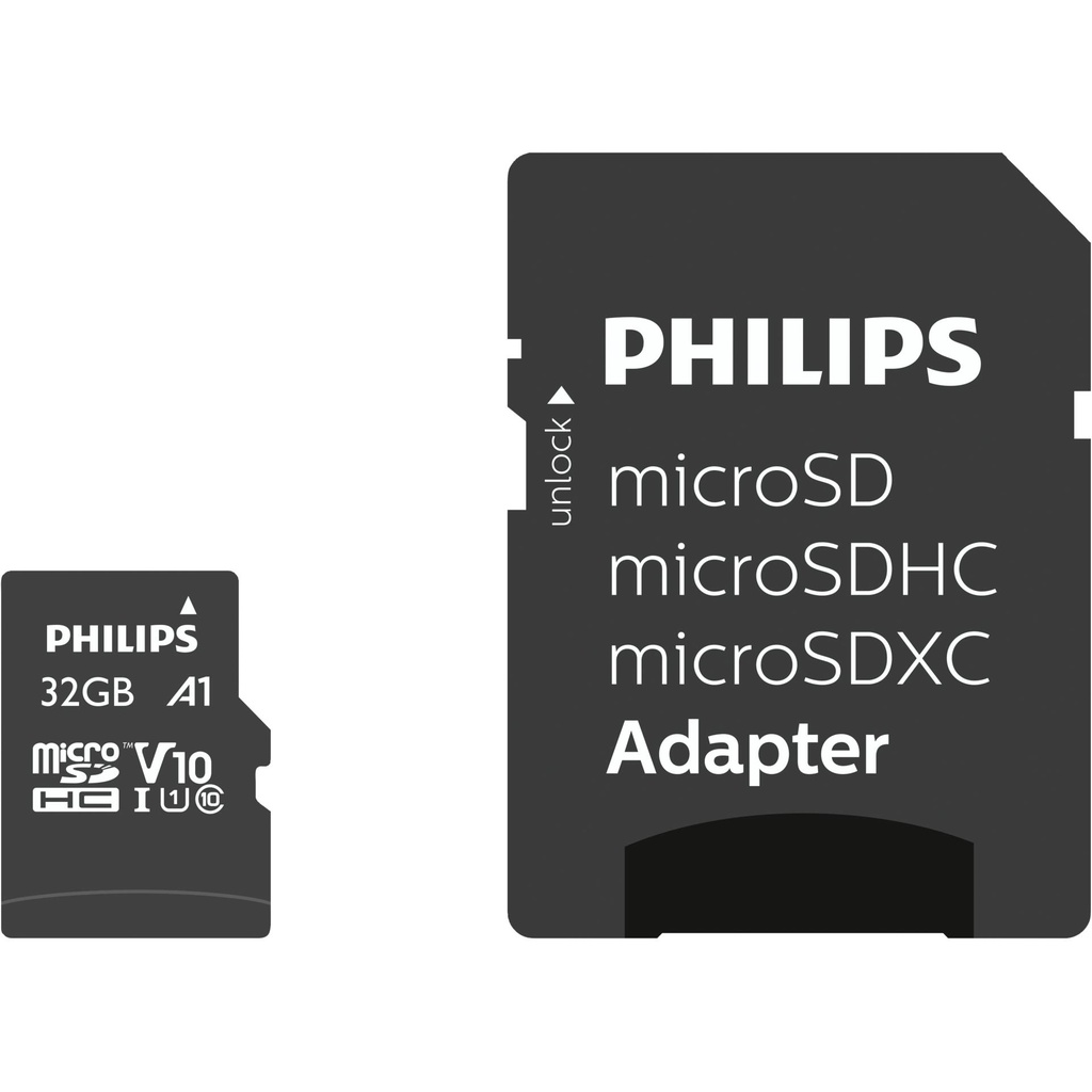Philips MicroSDHC Card      32GB Class 10 UHS-I U1 incl. Adapter