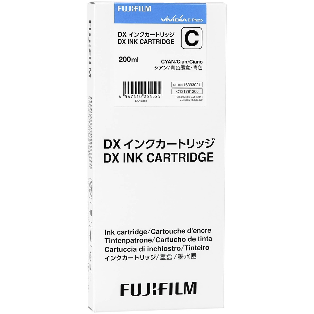 Fujifilm DX Ink Cartridge 200 ml cyan