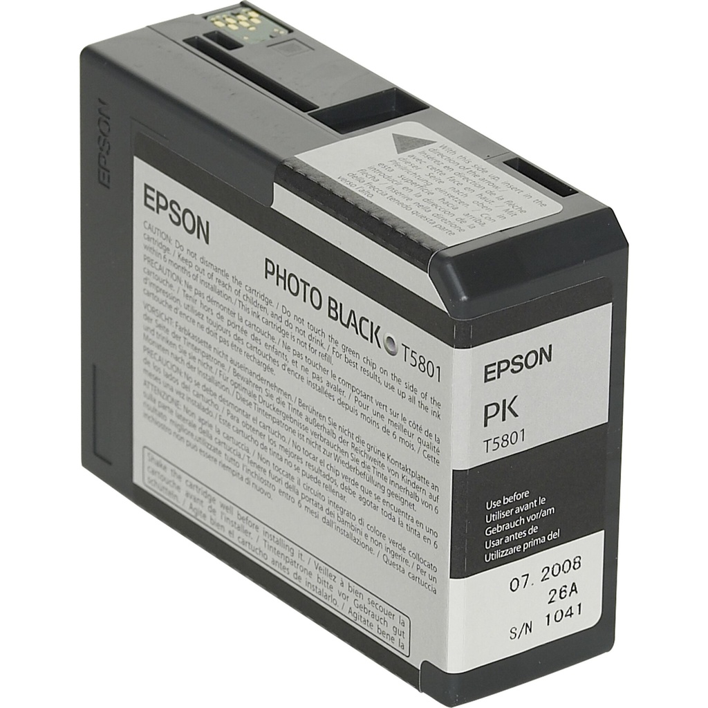 Epson ink cartridge photo black T 580  80 ml              T 5801
