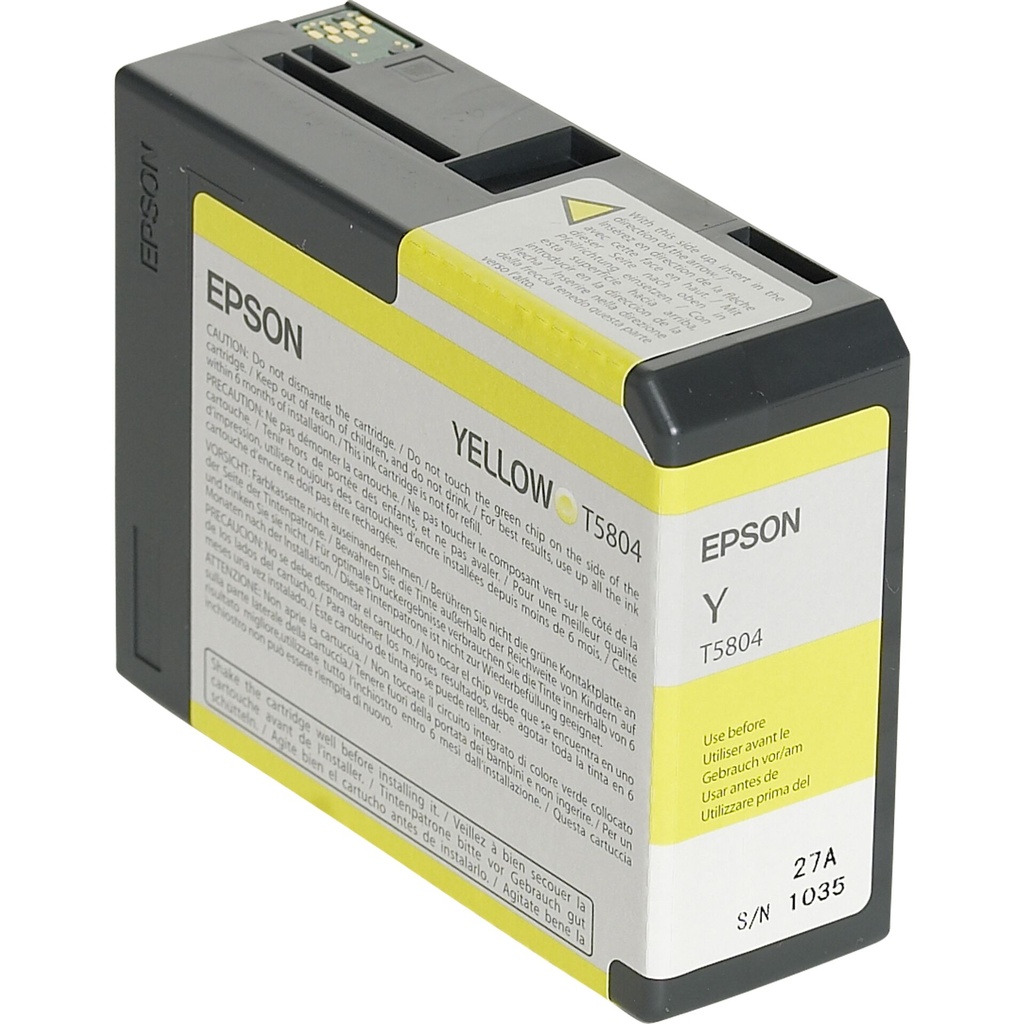 Epson ink cartridge yellow T 580  80 ml              T 5804