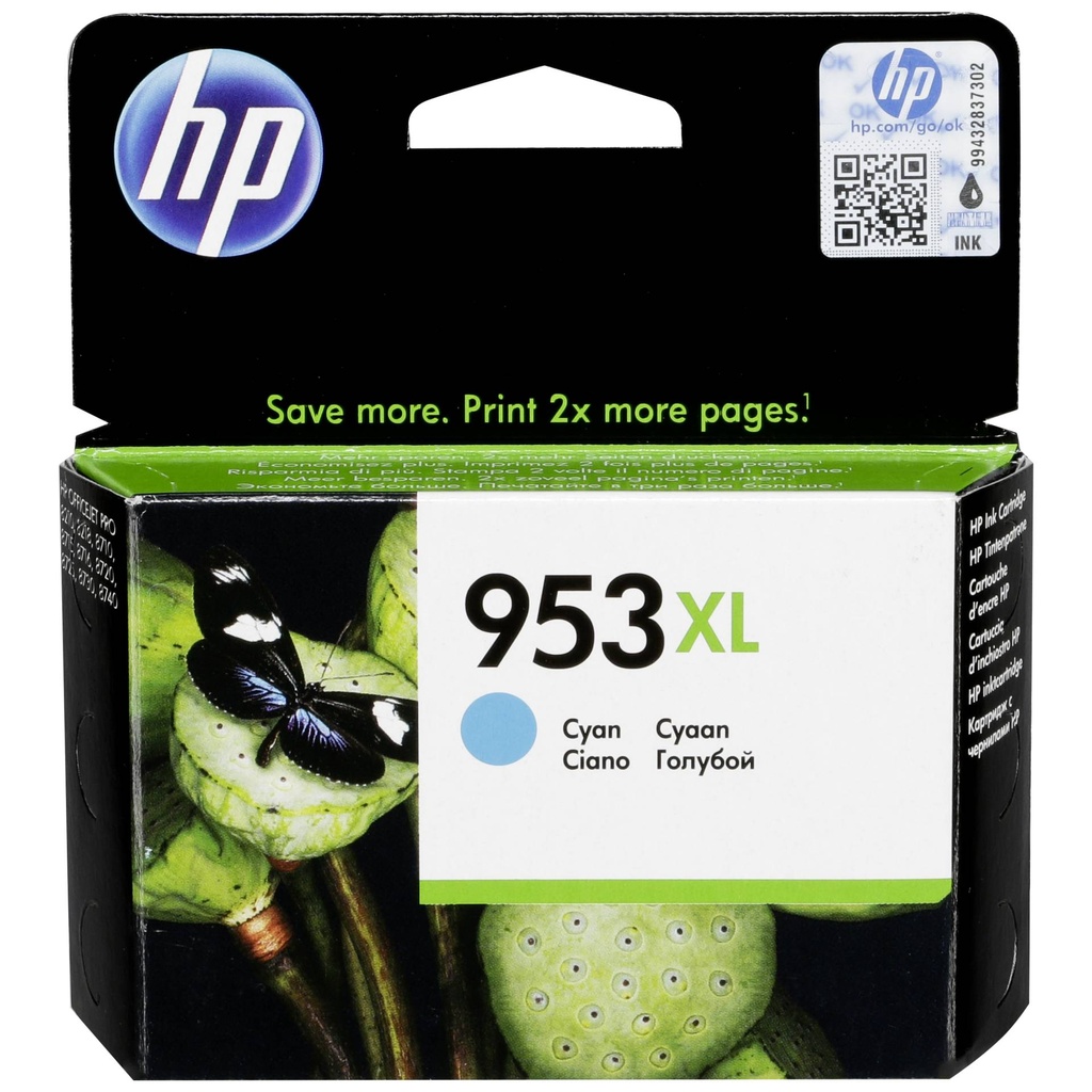 HP F6U16AE ink cartridge cyan No. 953 XL