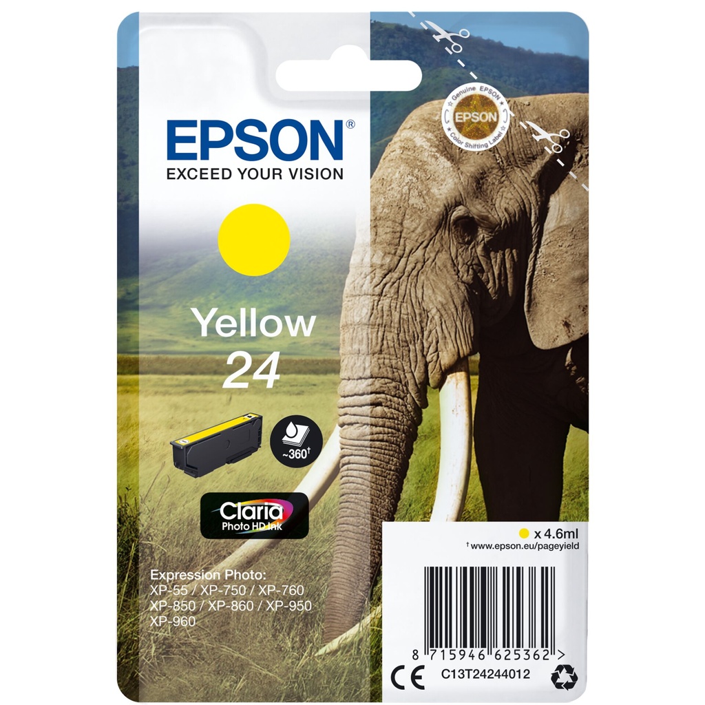 Epson ink cartridge yellow Claria Photo HD T 242     T 2424