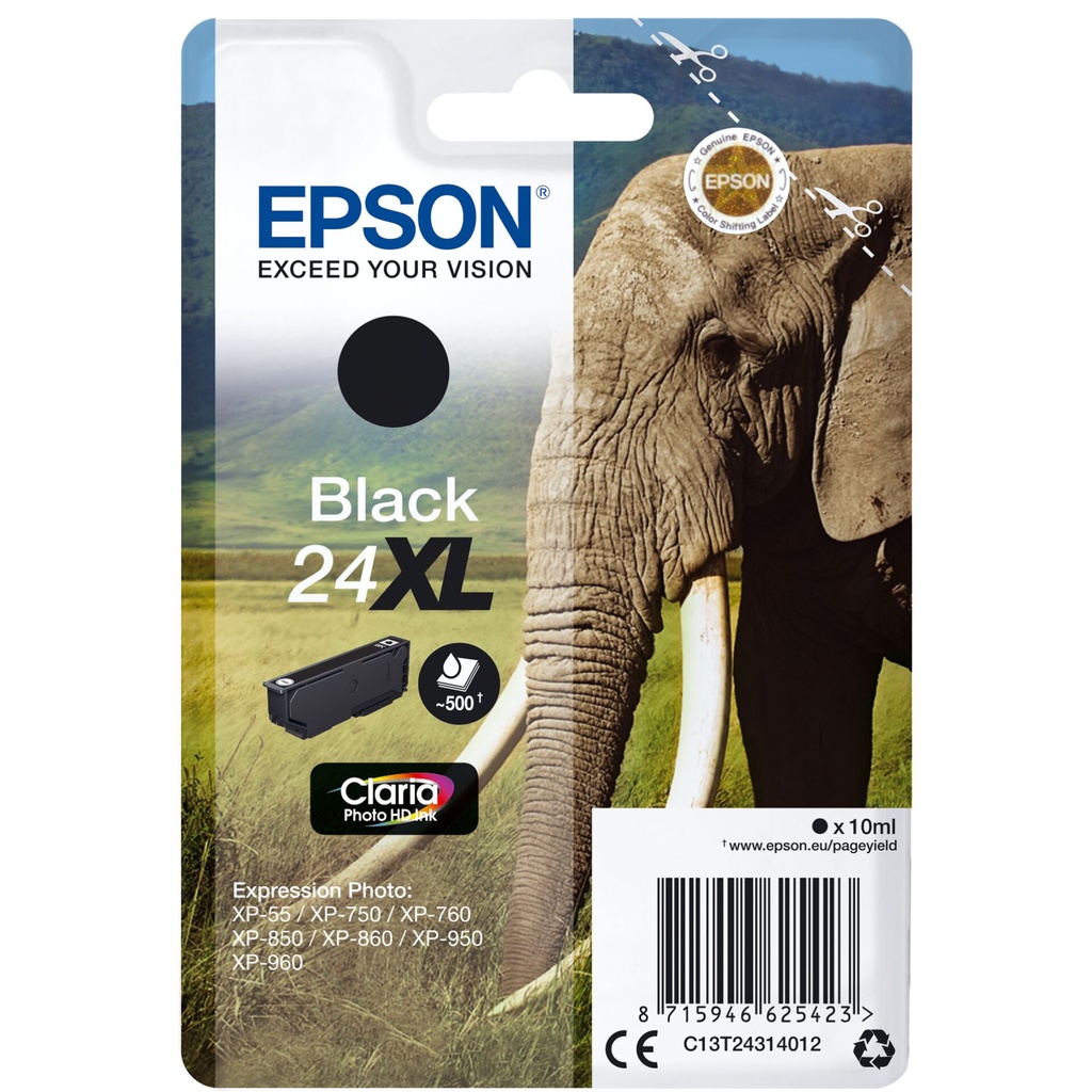 Epson ink cartridge XL black Claria Photo HD T 243     T 2431