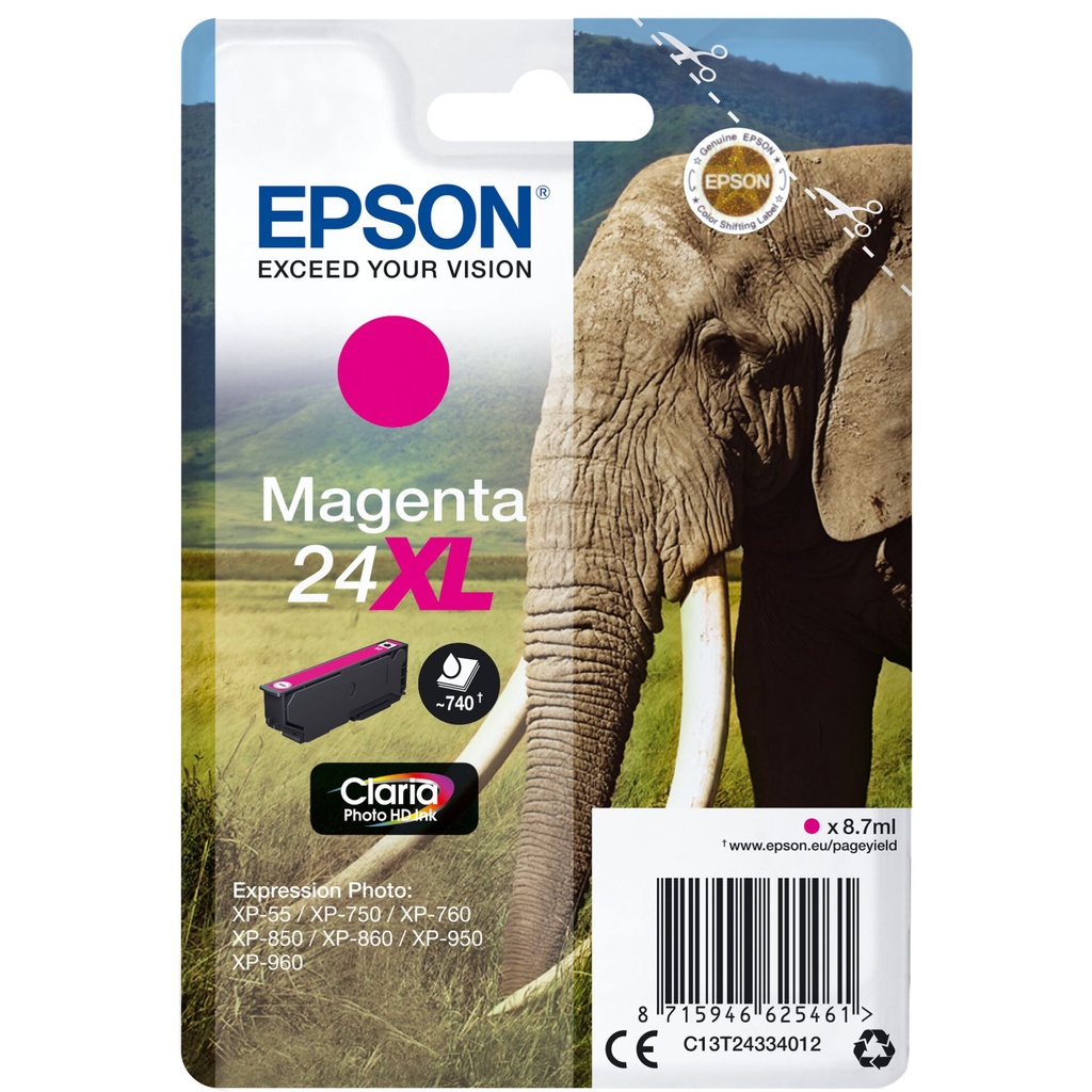 Epson ink cartridge XL magenta Claria Photo HD T 243     T 2433