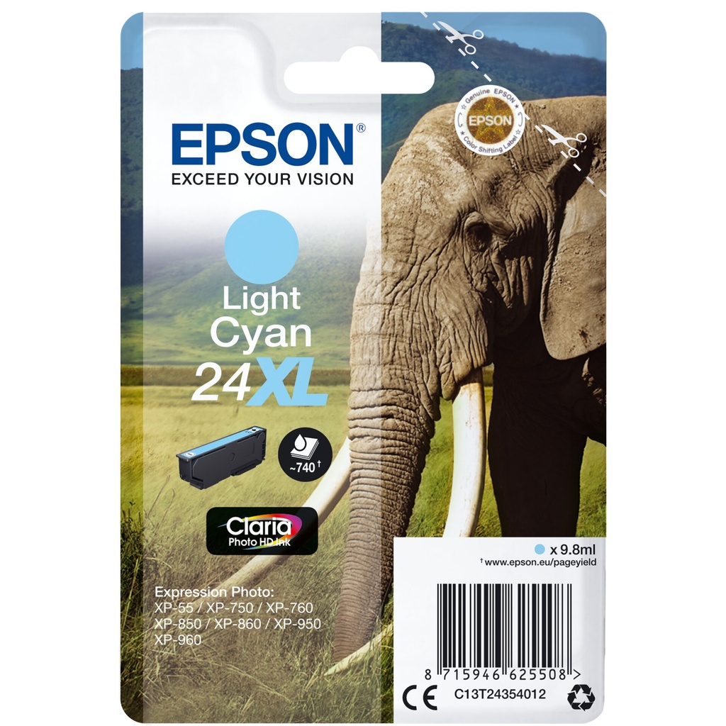 Epson ink cartridge XL light cyan Claria Home HD       T 2435