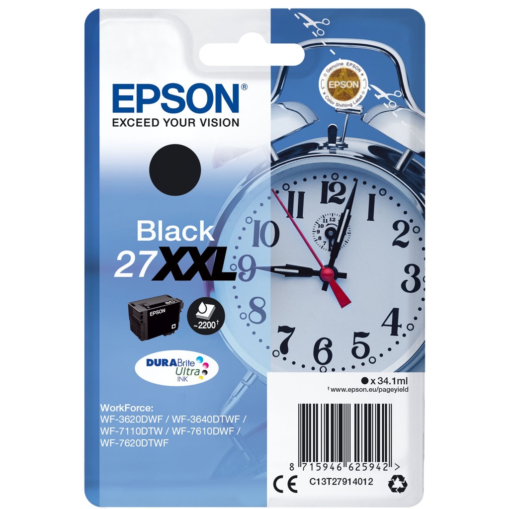 Epson DURABrite Ultra Ink 27 XXL ink cartridge black T 2791