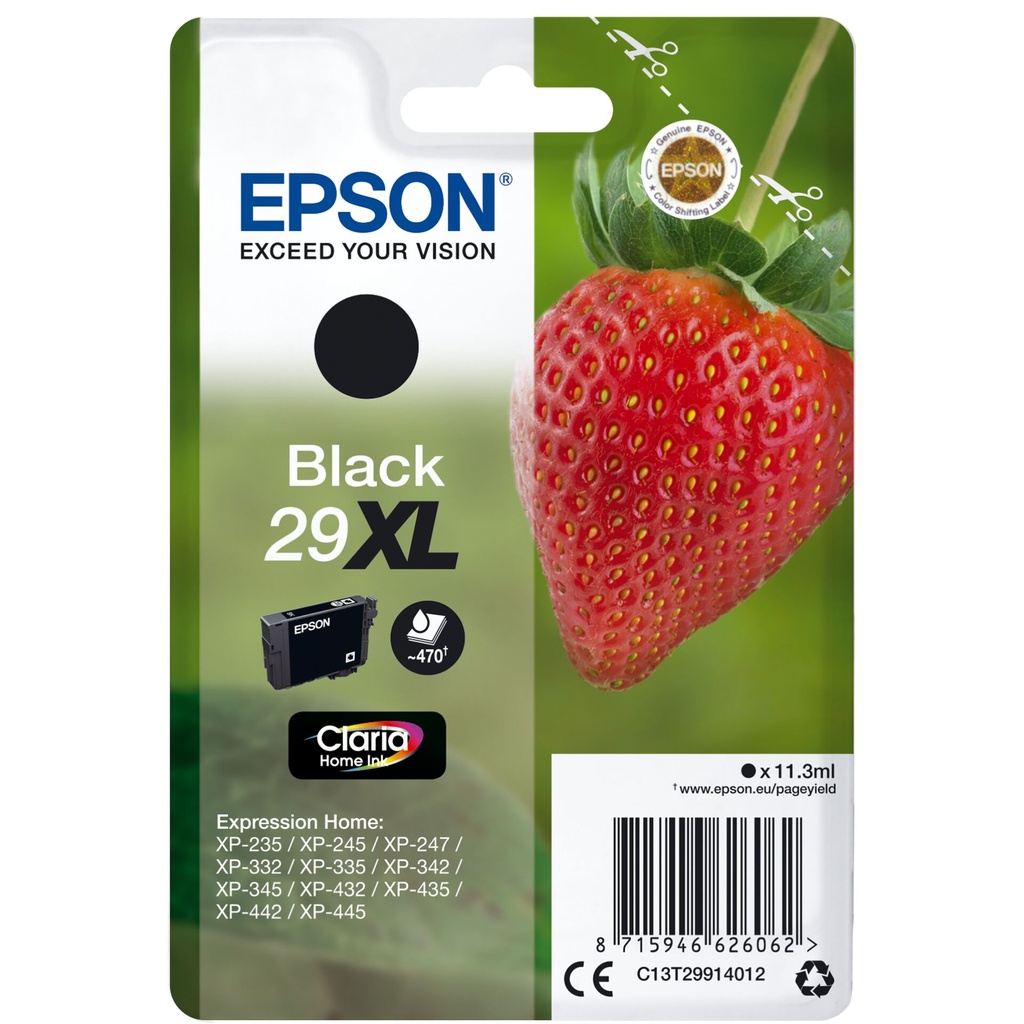 Epson ink cartridge XL black Claria Home 29            T 2991