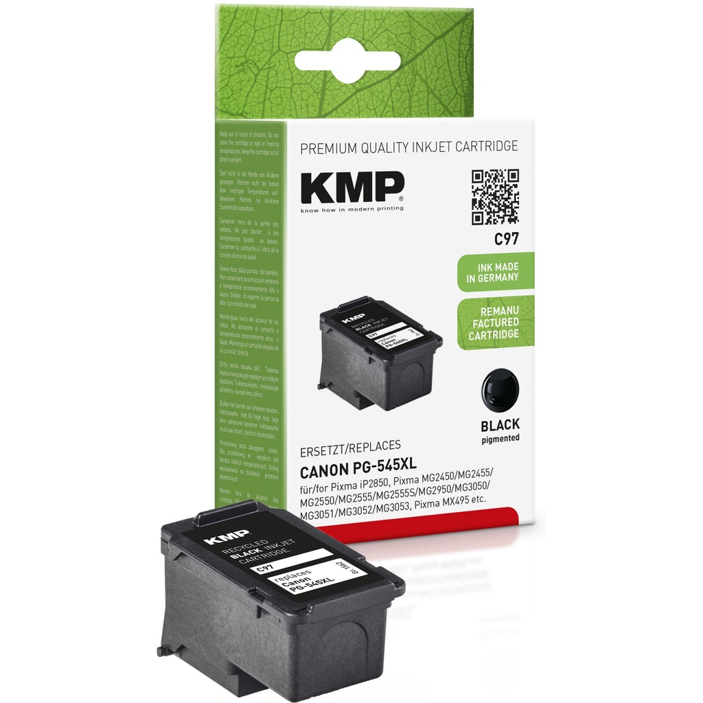 KMP C97 ink cartridge black compatible with Canon PG-545 XL