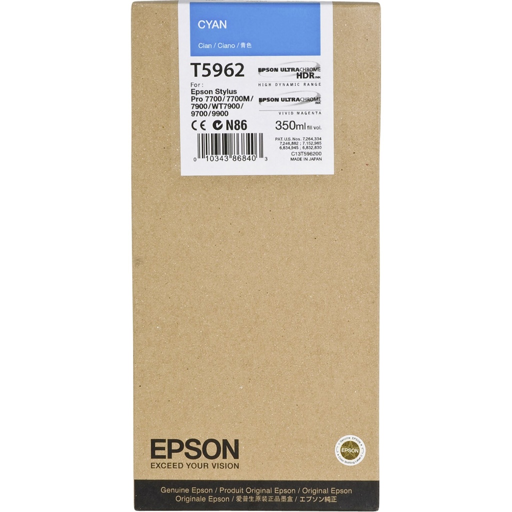 Epson ink cartridge cyan T 596  350 ml             T 5962