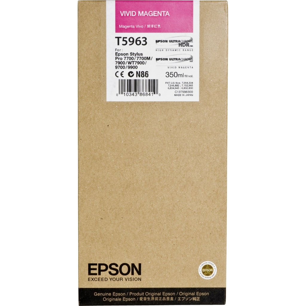Epson ink cartridge vivid magenta T 596  350 ml     T 5963