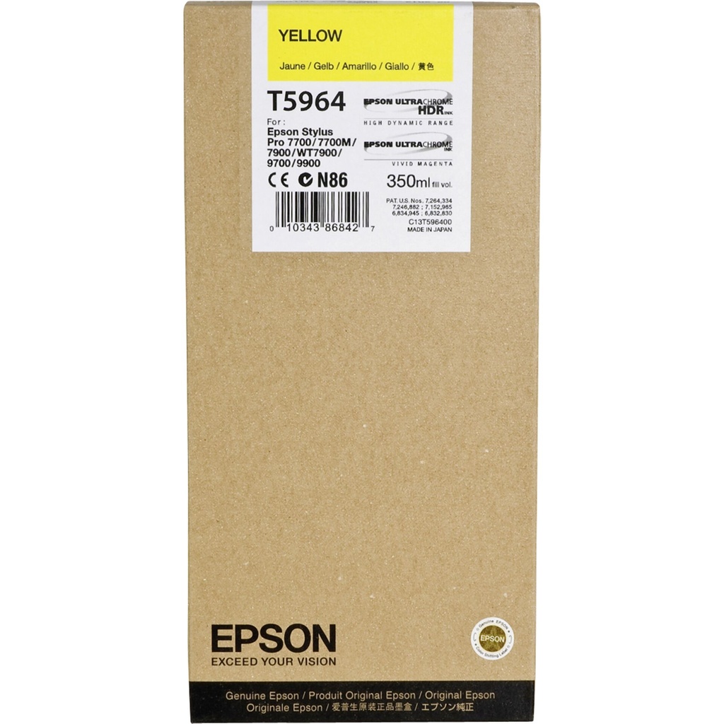 Epson ink cartridge yellow T 596  350 ml             T 5964