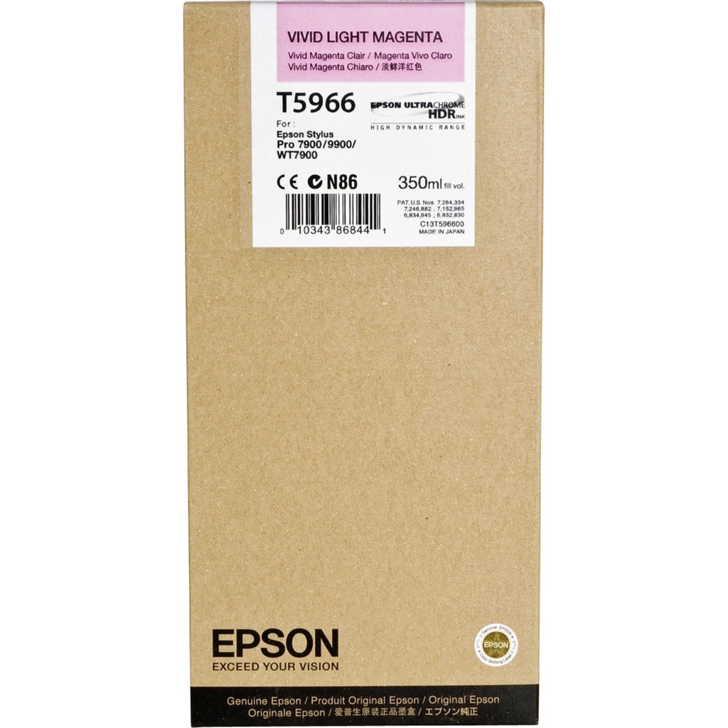 Epson ink cartridge vivid light magenta T 596  350 ml     T 5966