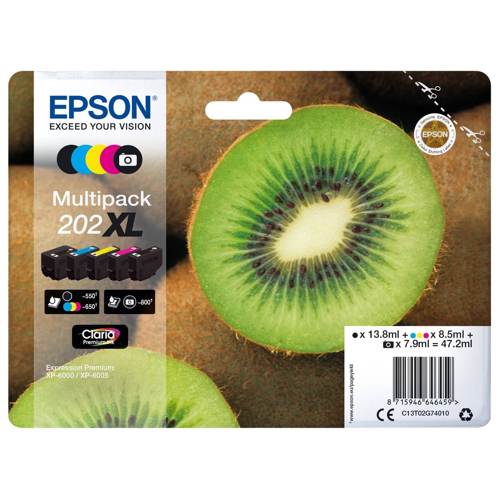 Epson Multipack Claria Premium T 202 XL BK/PB/C/M/Y      T 02G7