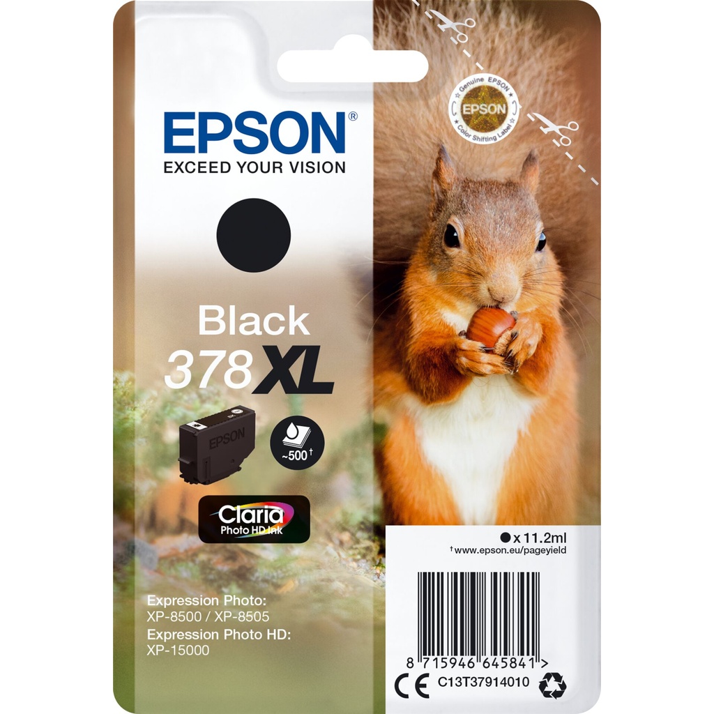 Epson ink cartridge black Claria Photo HD 378 XL    T 3791