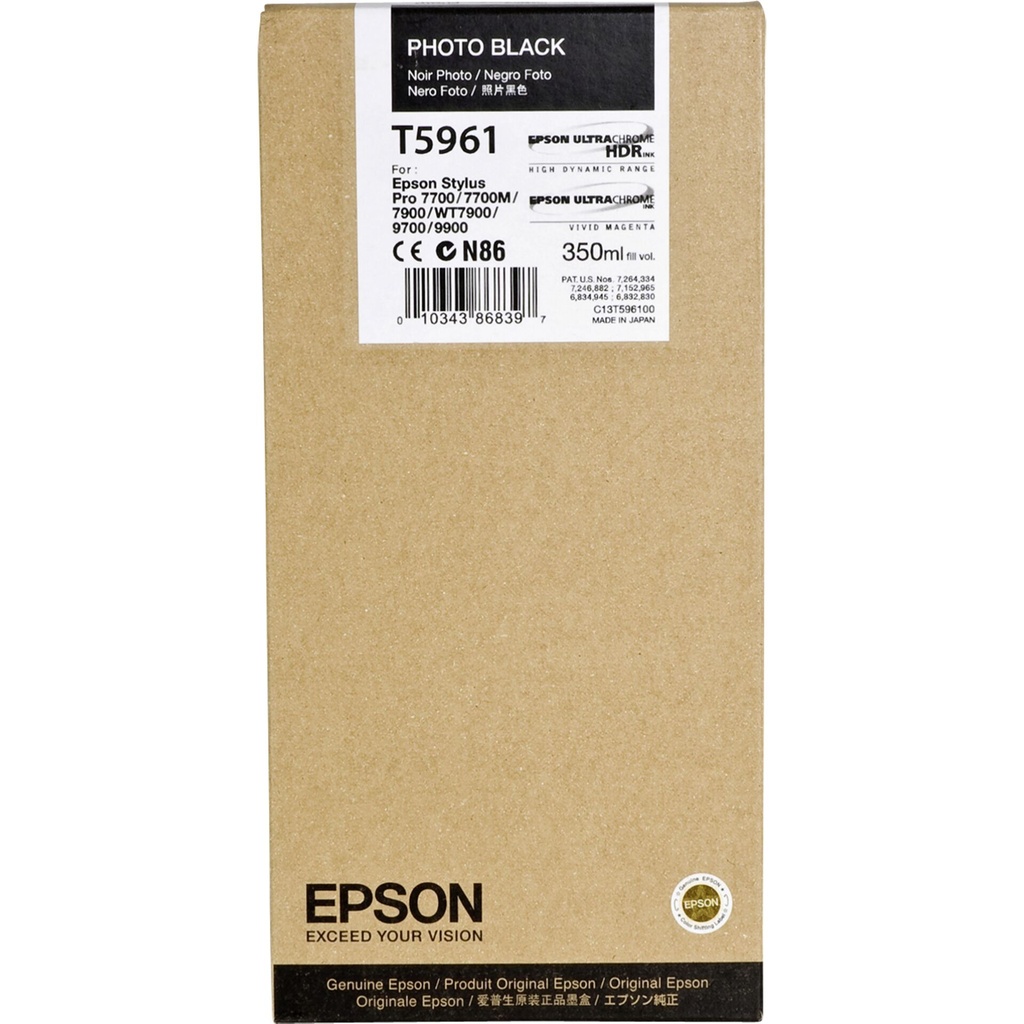 Epson ink cartridge photo black T 596 350 ml        T 5961