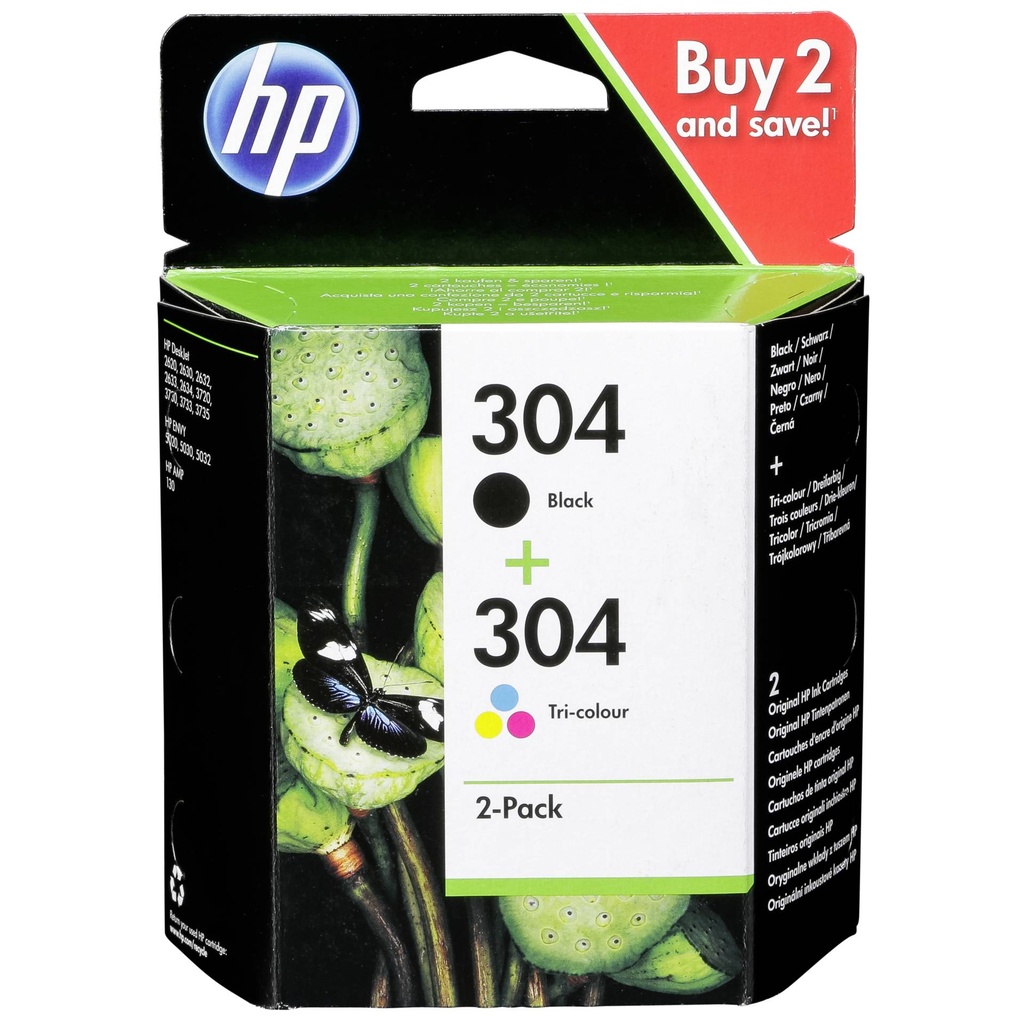 HP 3JB05AE ink cartridges black/3 colors No. 304