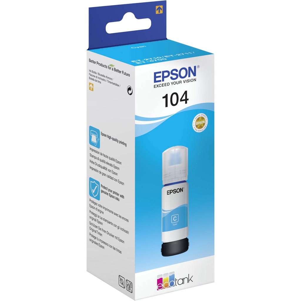 Epson EcoTank cyan T 104 65 ml               T 00P2