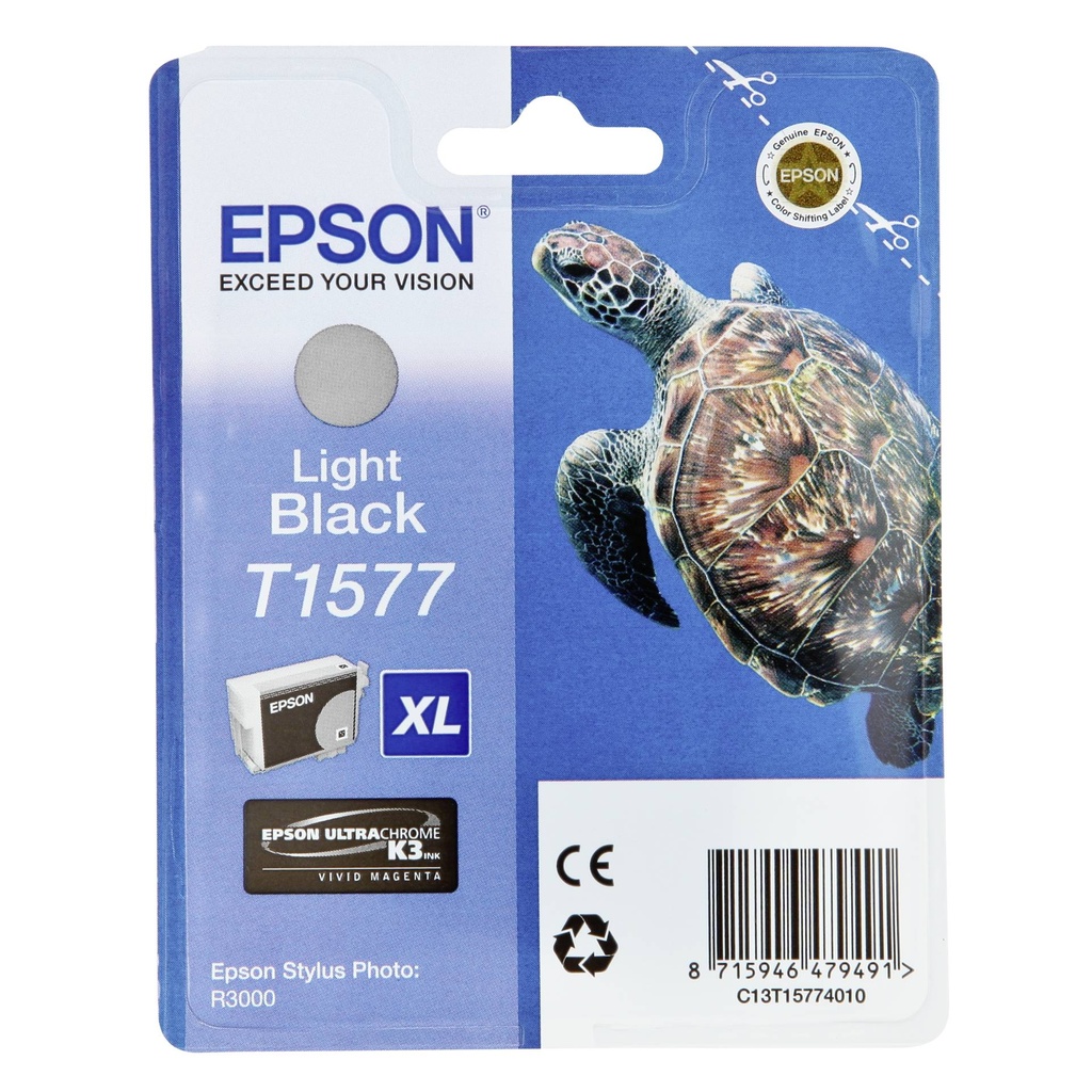 Epson ink cartridge light black   T 157             T 1577