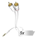 5x in-akustik Star Audio Cable 3,5 mm Jack Plug Cinch 3,0 m
