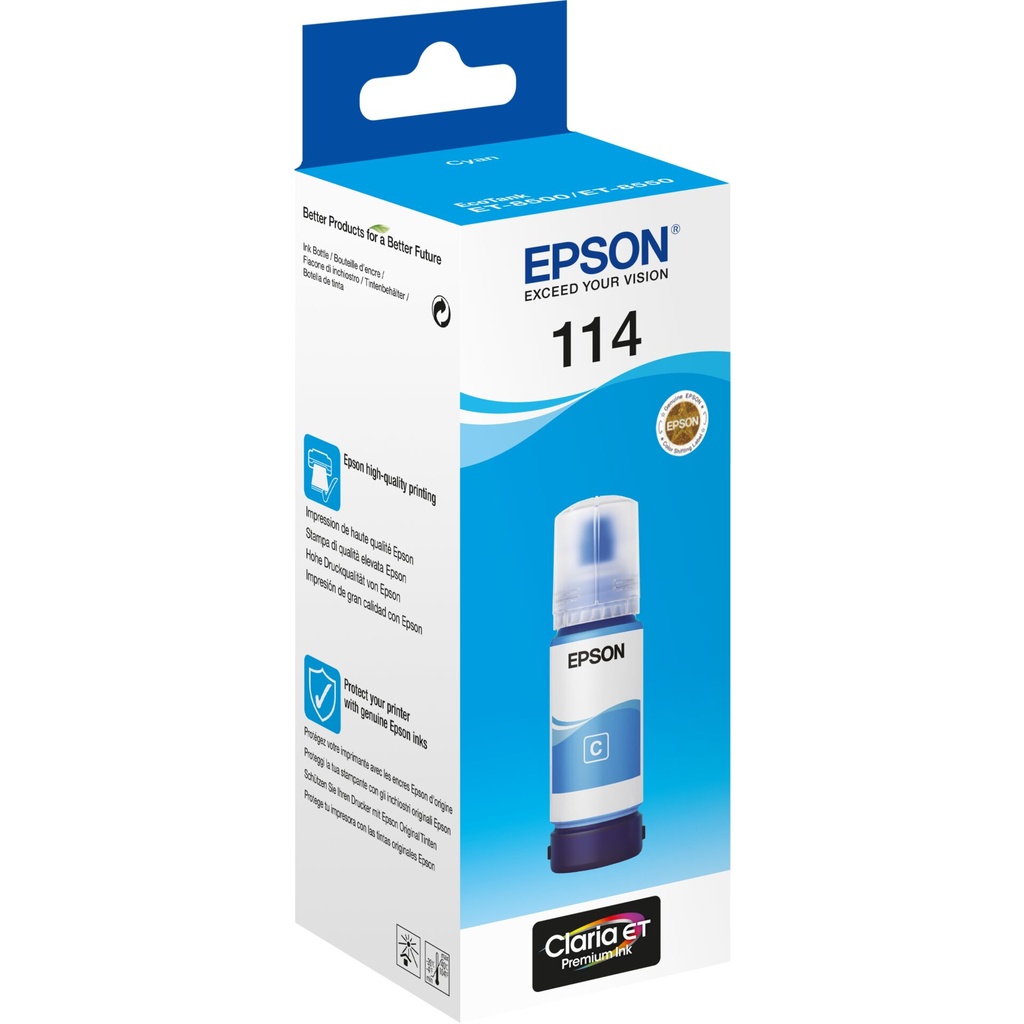 Epson EcoTank cyan T 114 70 ml               T 07B2
