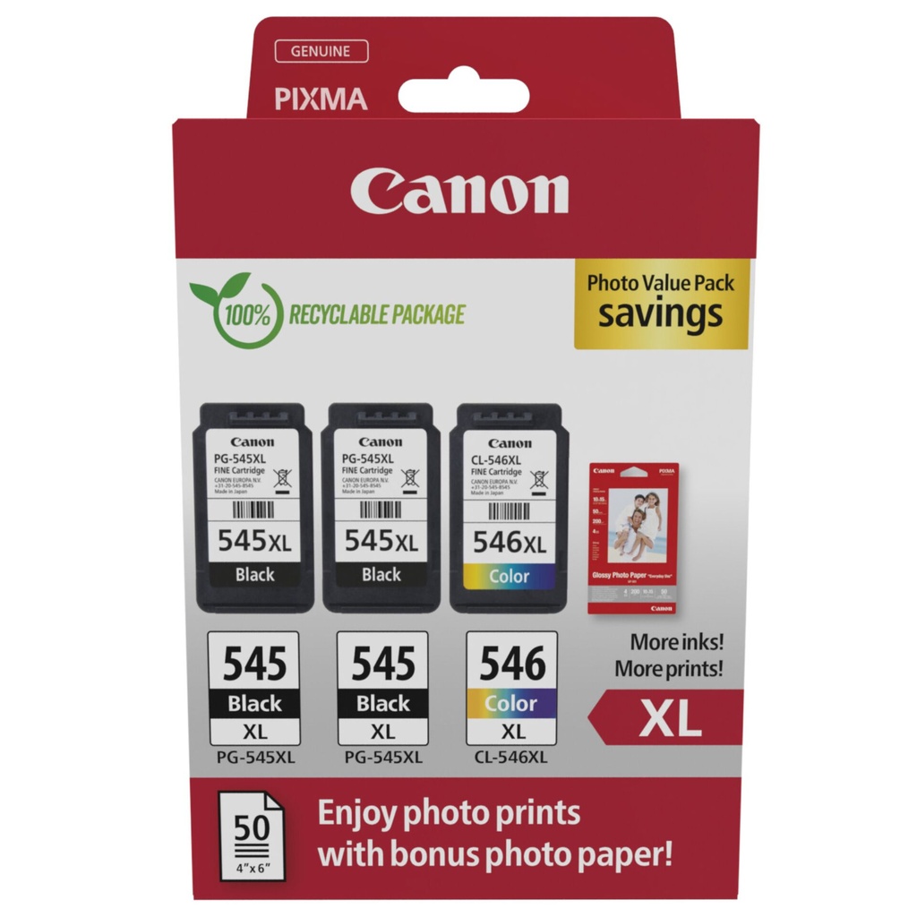 Canon PG-545 XL x2 / CL-546 XL Photo Value Pack
