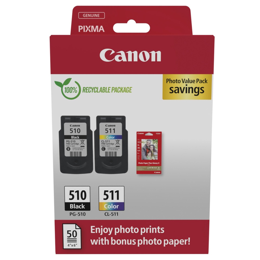 Canon PG-510 / CL-511 Photo Value Pack