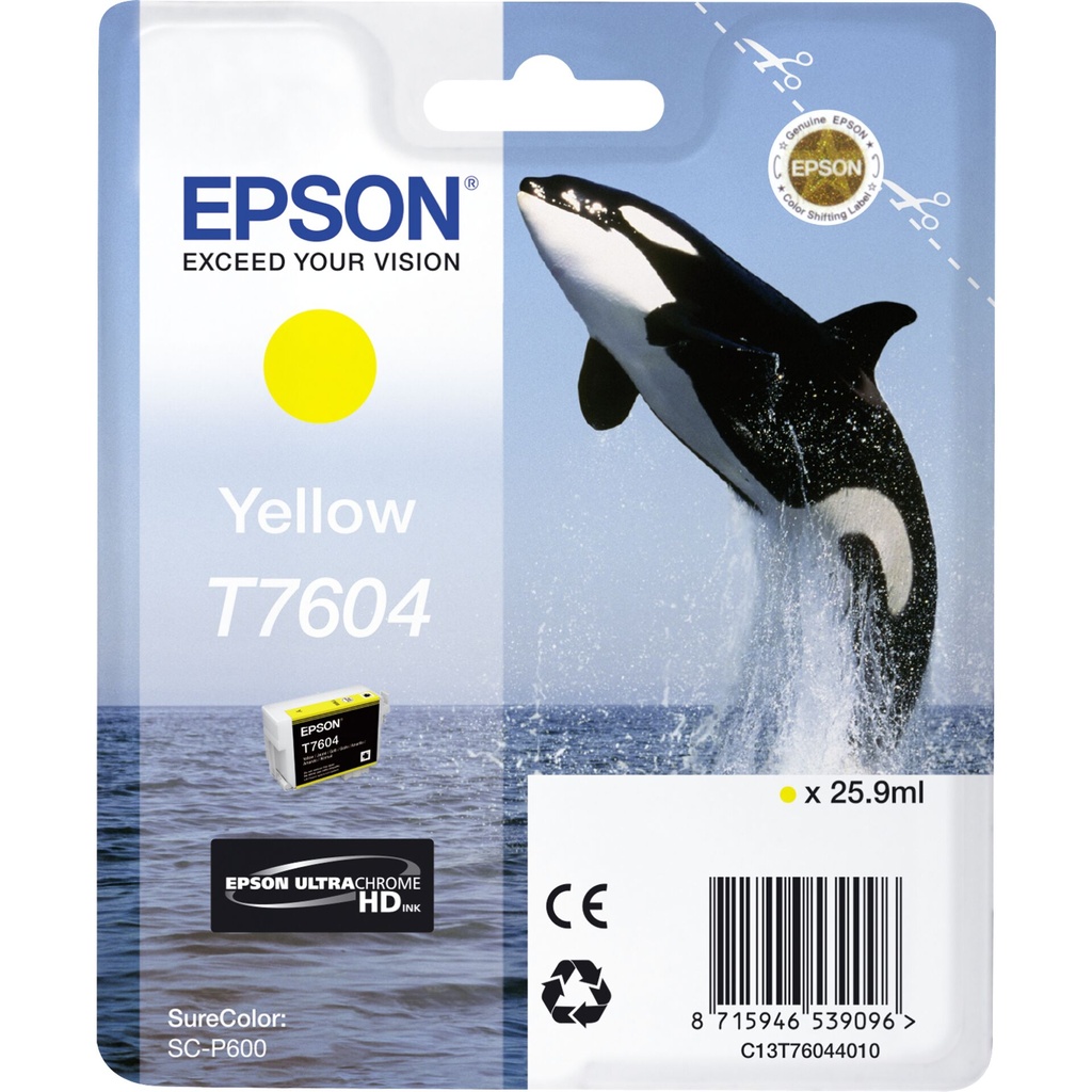 Epson ink cartridge yellow T 7604