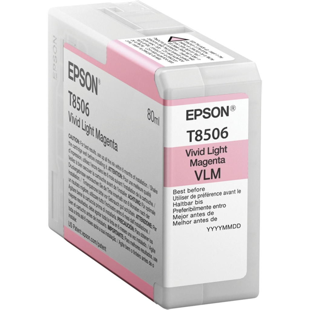 Epson ink cartridge vivid light magenta T 850 80 ml      T 8506N