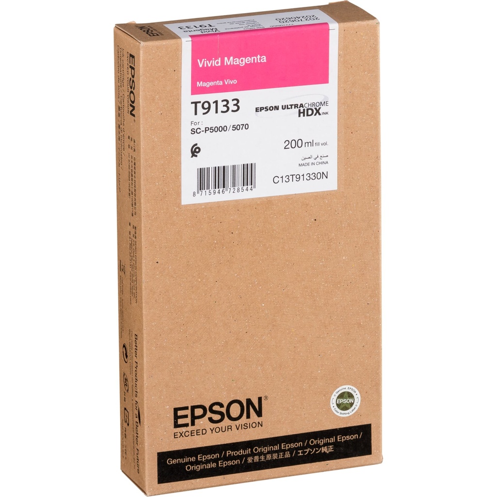 Epson ink cartridge vivid magenta T 913 200 ml     T 9133N