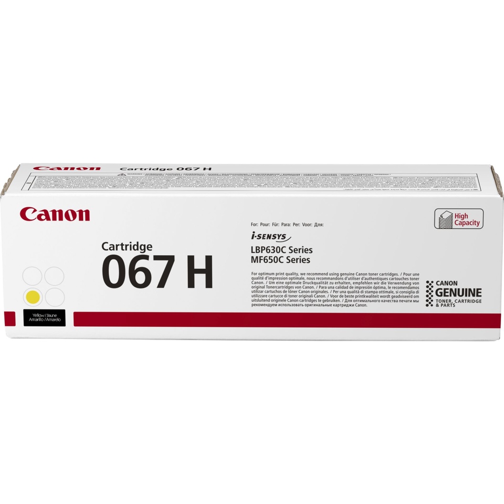 Canon Toner Cartridge 067 H Y yellow