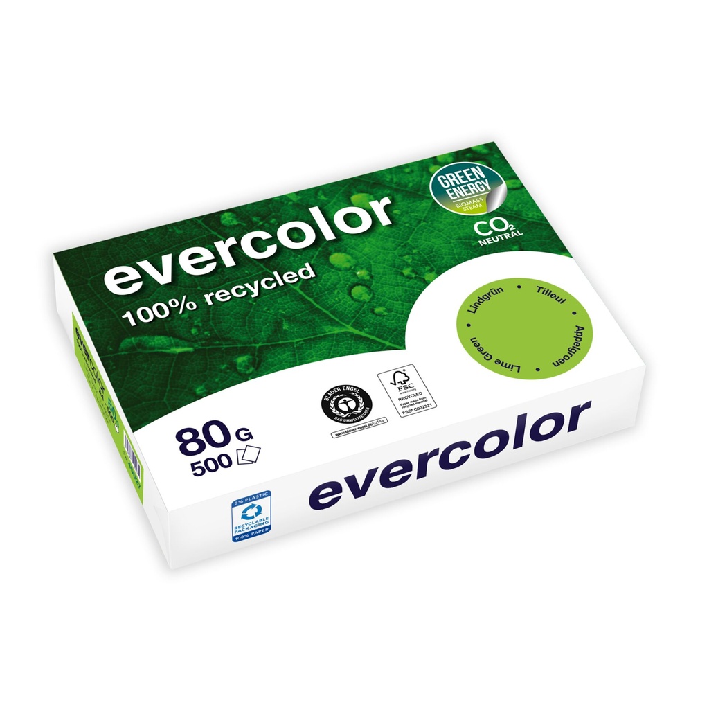Clairefontaine EverColor green Recycled Paper A 4 80 g 500 Sh.