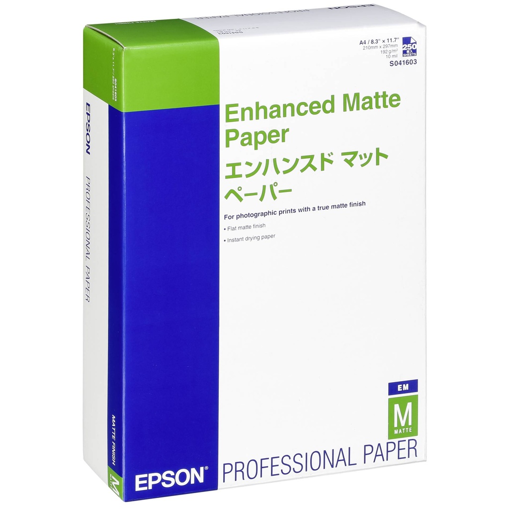 Epson Enhanced Matte Paper A 4, 250 Sheets, 192 g S 041718