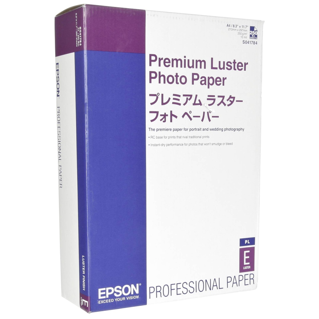 Epson Premium Luster Photo Paper A4 250 Sheet, 260g    S041784