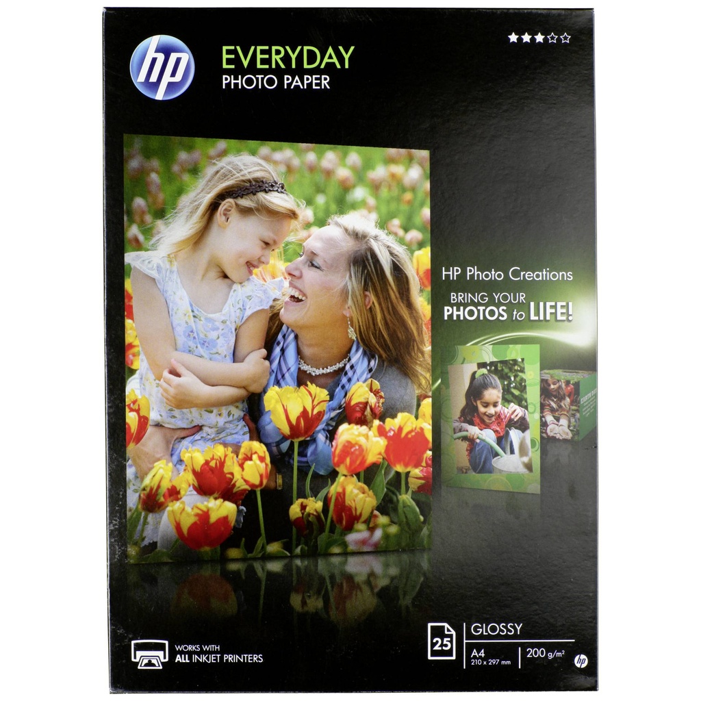 HP Fotopapier, glossy A 4 200 g, 25 Sheets Q 5451 A