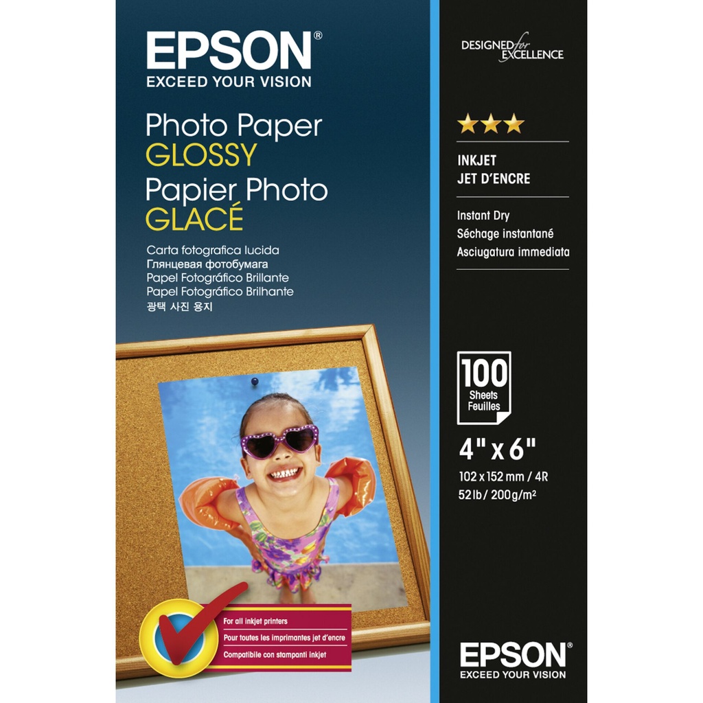 Epson Photo Paper Glossy 10x15 cm 100 Sheets 200 g